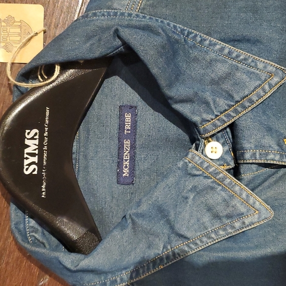 NWT MCKENZIE TRIBE DENIM SHIRT SIZE LARGE. - Picture 3 of 16